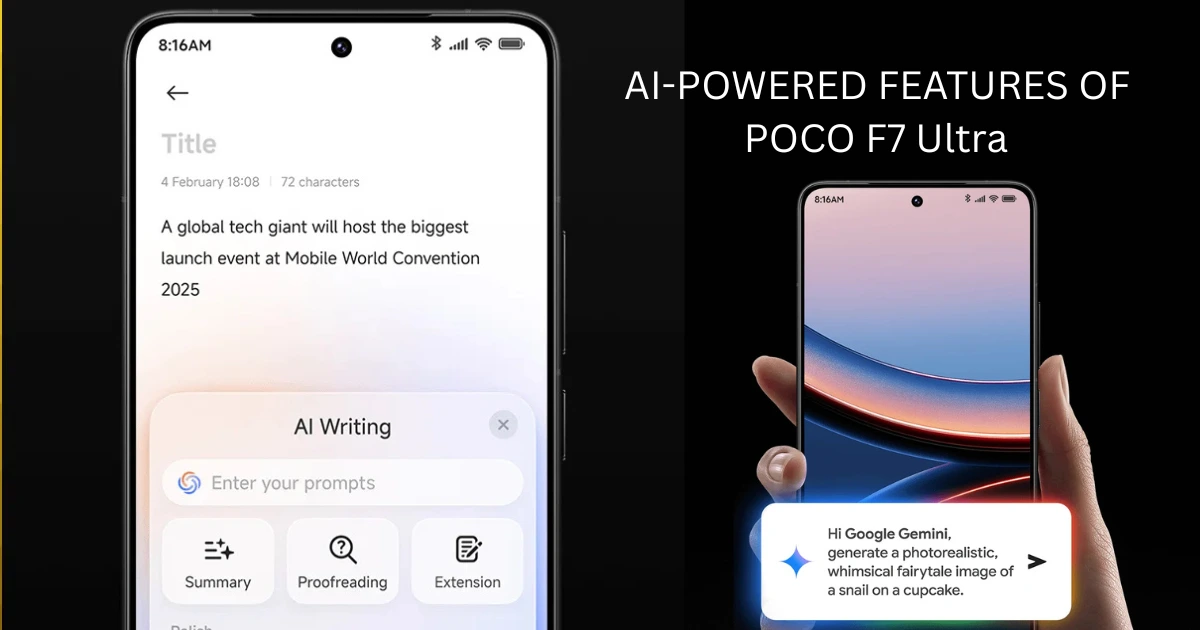 AI-Powered programs of Xiaomi Poco F7 Ultra