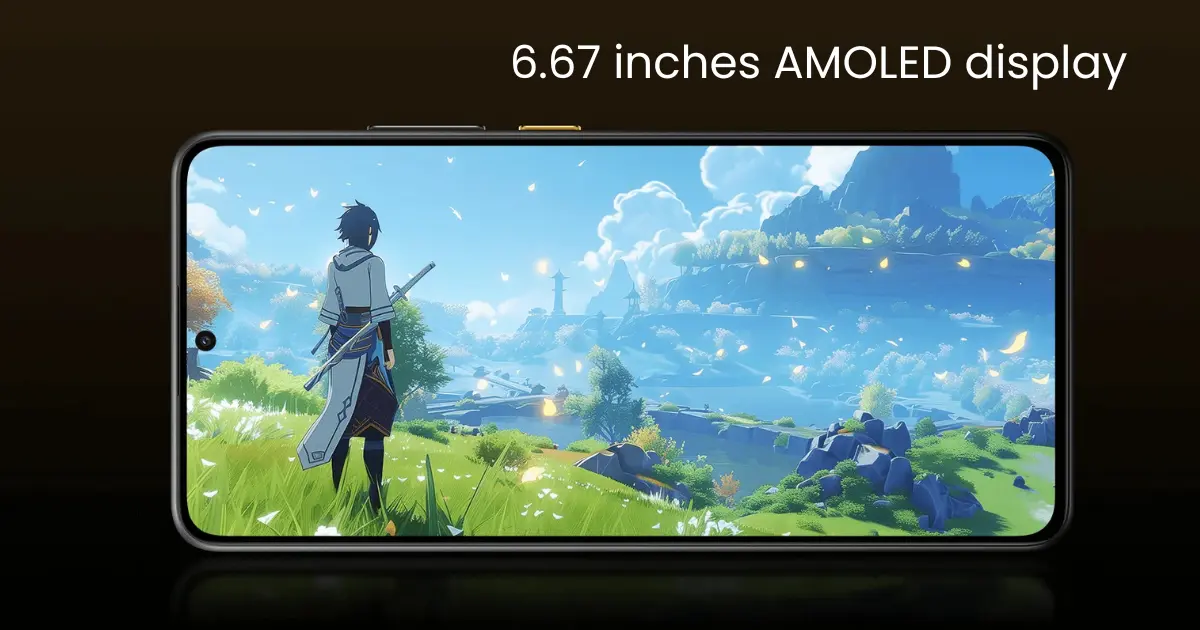 stunning AMOLED display of Xiaomi Poco X7 pro