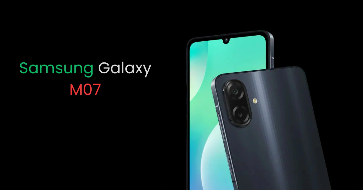 Samsung Galaxy M07 design and build